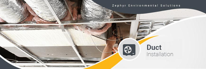 Banner of duct installation service