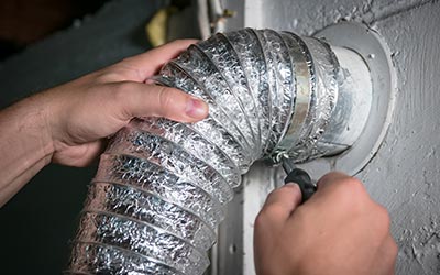 Dryer vent duct installation