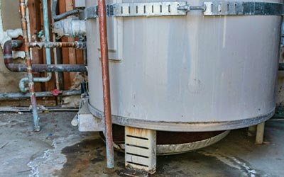 hot water heater white tank leak