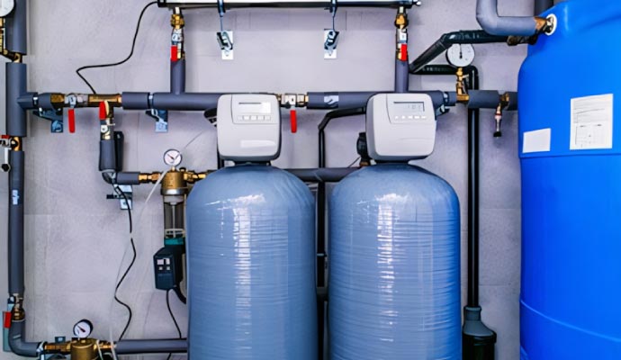 Installed water sensor
