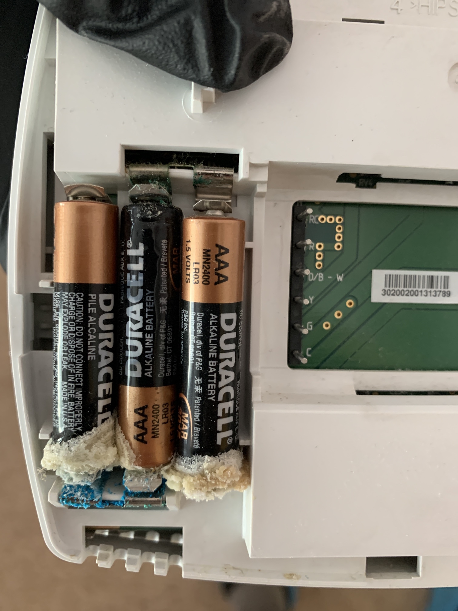 Thermostat Battery Corrosion