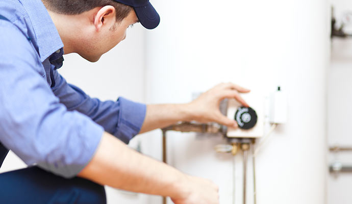 inspecting water heater system