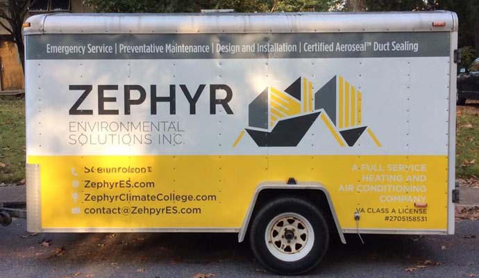 Service vehicle of Zephyr Environmental Solutions