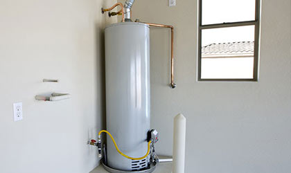 water heater on wall