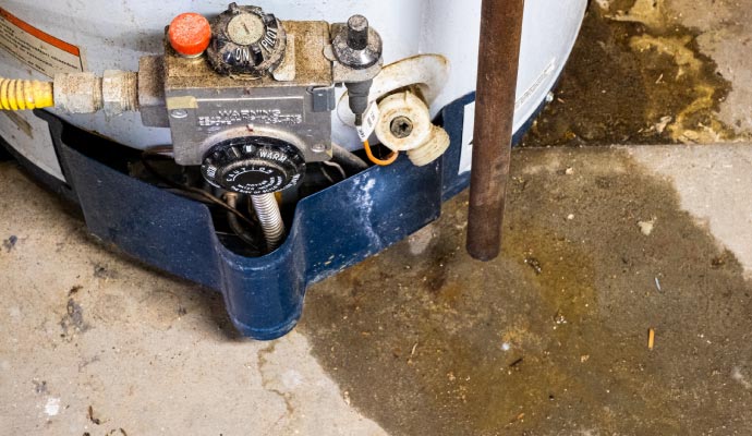 Water heater appliance leaking water